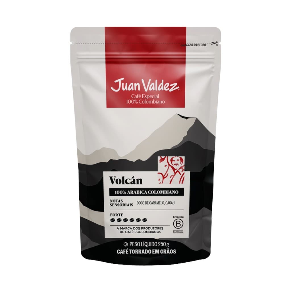 CAFÉ EM GRÃOS COLOMBIANO JUAN VALDEZ VOLCAN ESPRESSO 250G