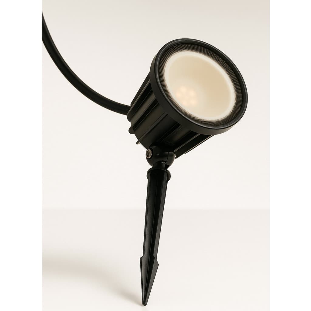 Kit 2 Luminárias Espeto de Jardim Cob Led 7w Branco Quente Luz de LED Jardim Refletor para Plantas a prova d'agua 2 un