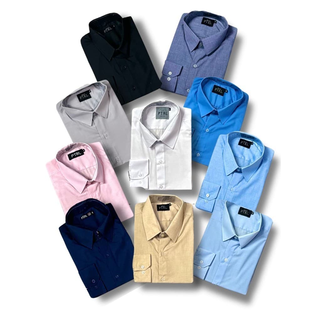 KIT 10 peças - Camisa Social Manga Longa Slim e Tipo Linho (sem vinho)