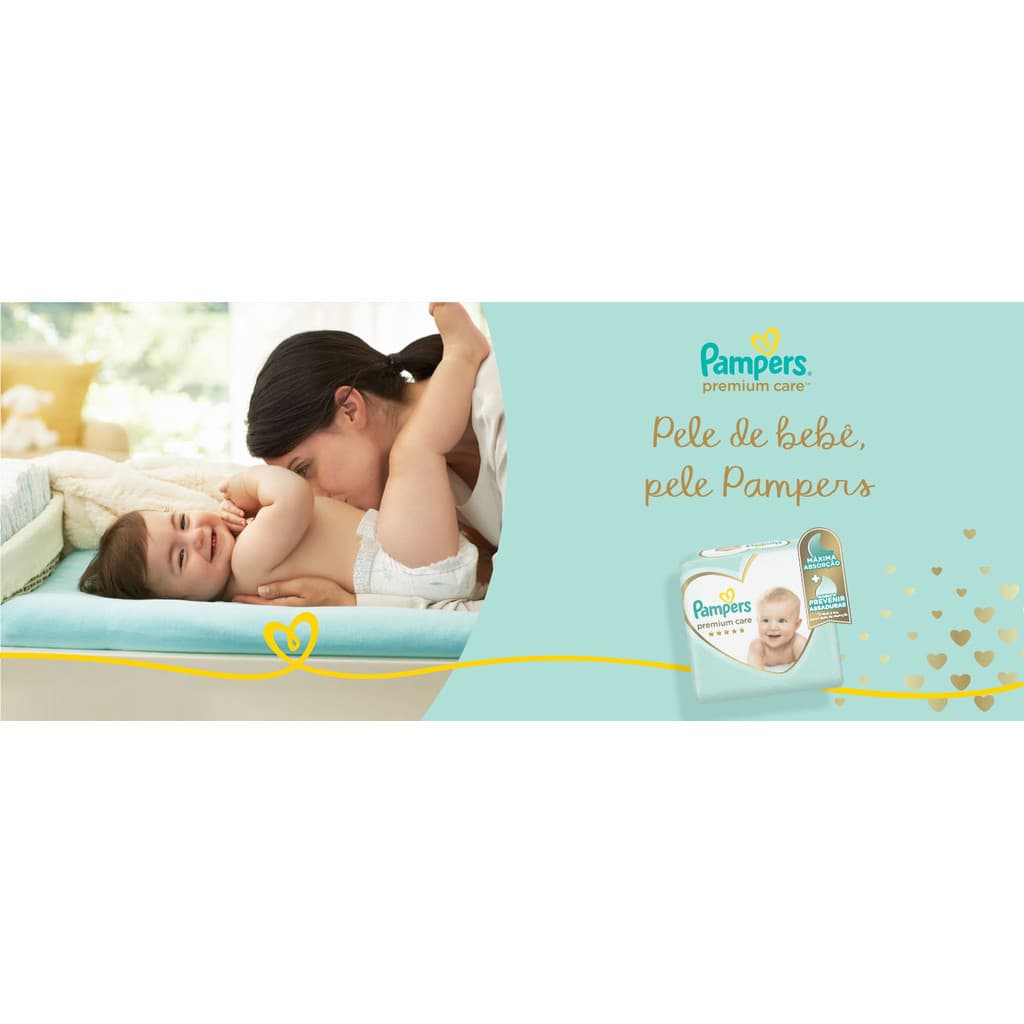 Fralda Pampers Premium Care M - 80 fraldas