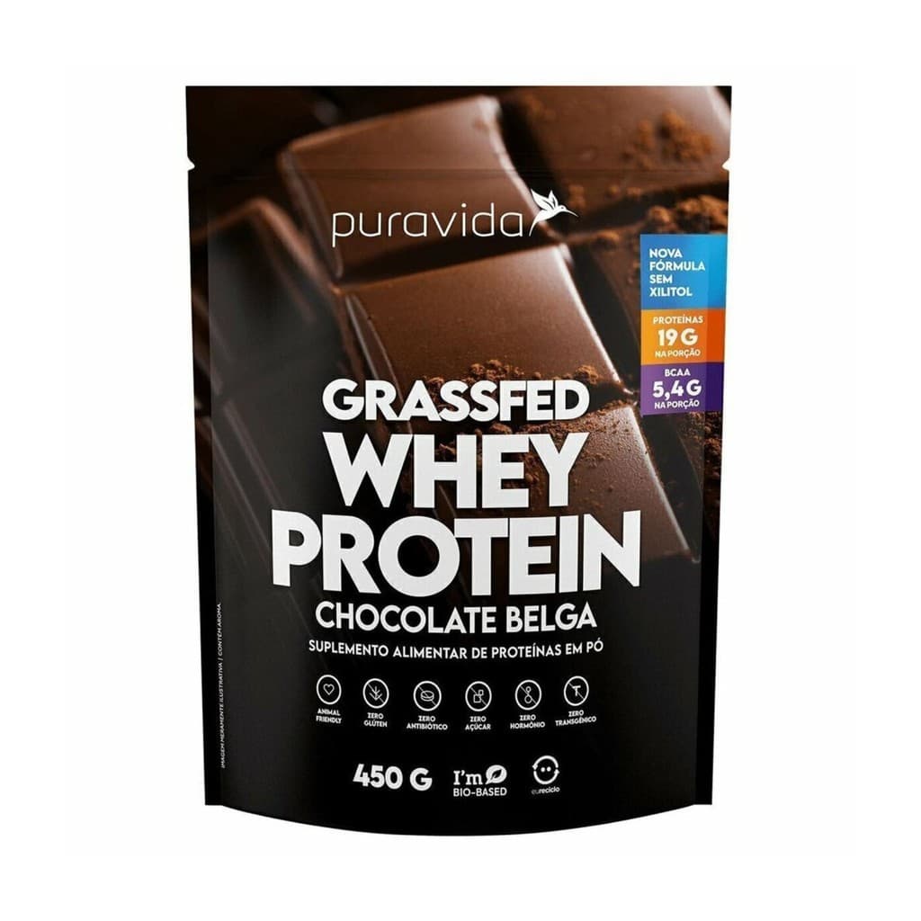 Whey Protein Grassfed Concentrado Chocolate Puravida | 450g