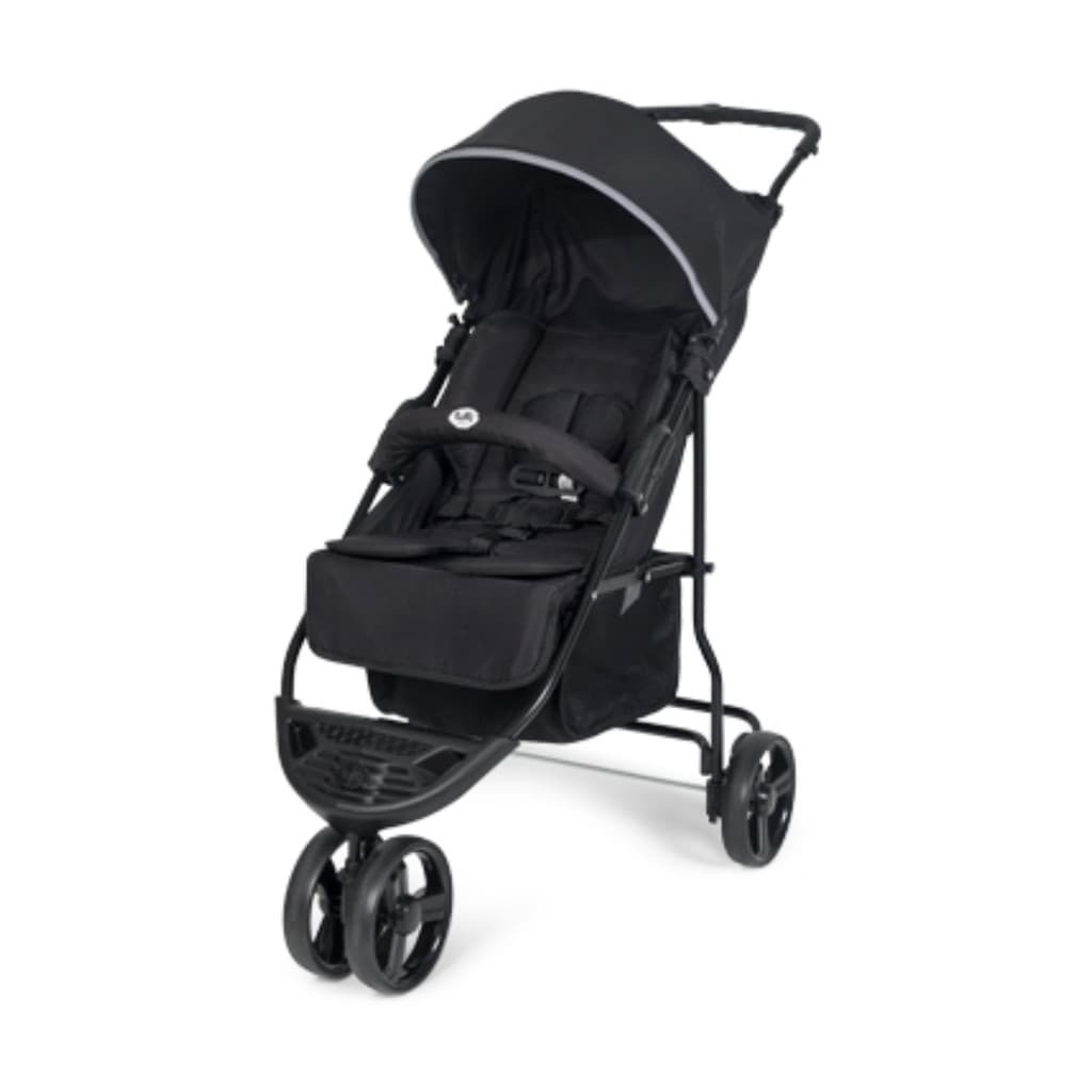 Carrinho Tutti Baby Hórus II Preto/Cinza 3 Rodas com Encosto Reclinável