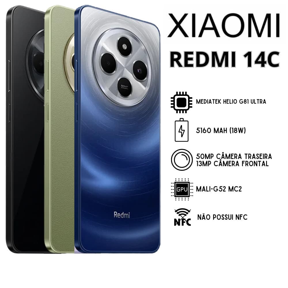 Smartphone Xiaomi Redmi 14c Versão Global Original