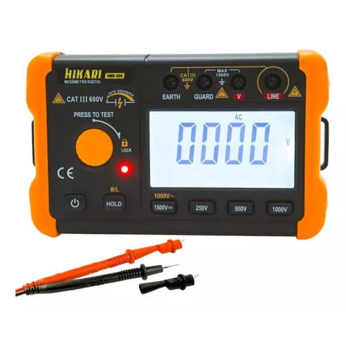 Megômetro Digital 1000V 5Gohm Hikari HMG-600