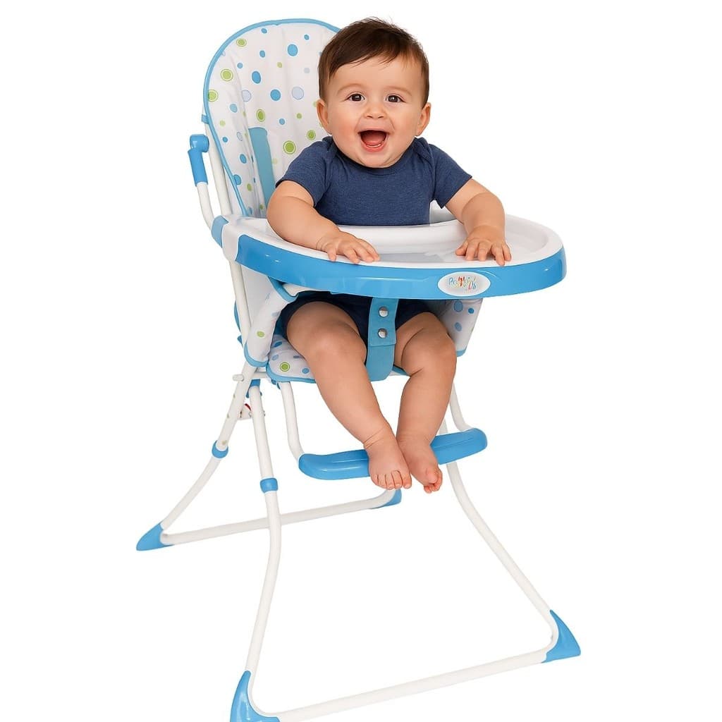 Cadeira de Alimentação Cadeirão Flash Azul  Bebê