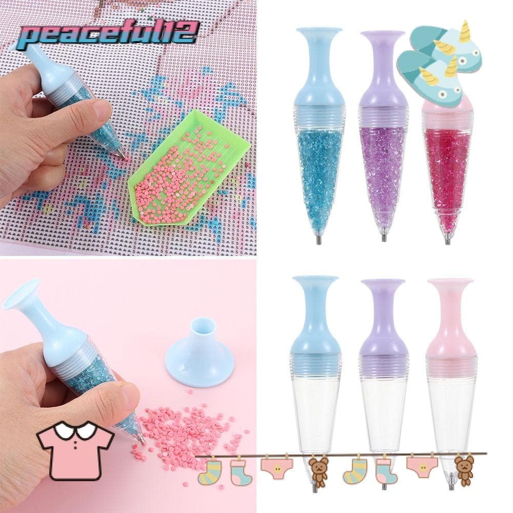 PEACEFUL Point Broca Caneta Cristal Vaso De Flores Forma Acessórios De Costura Artesanato Pintura Diamante 5D