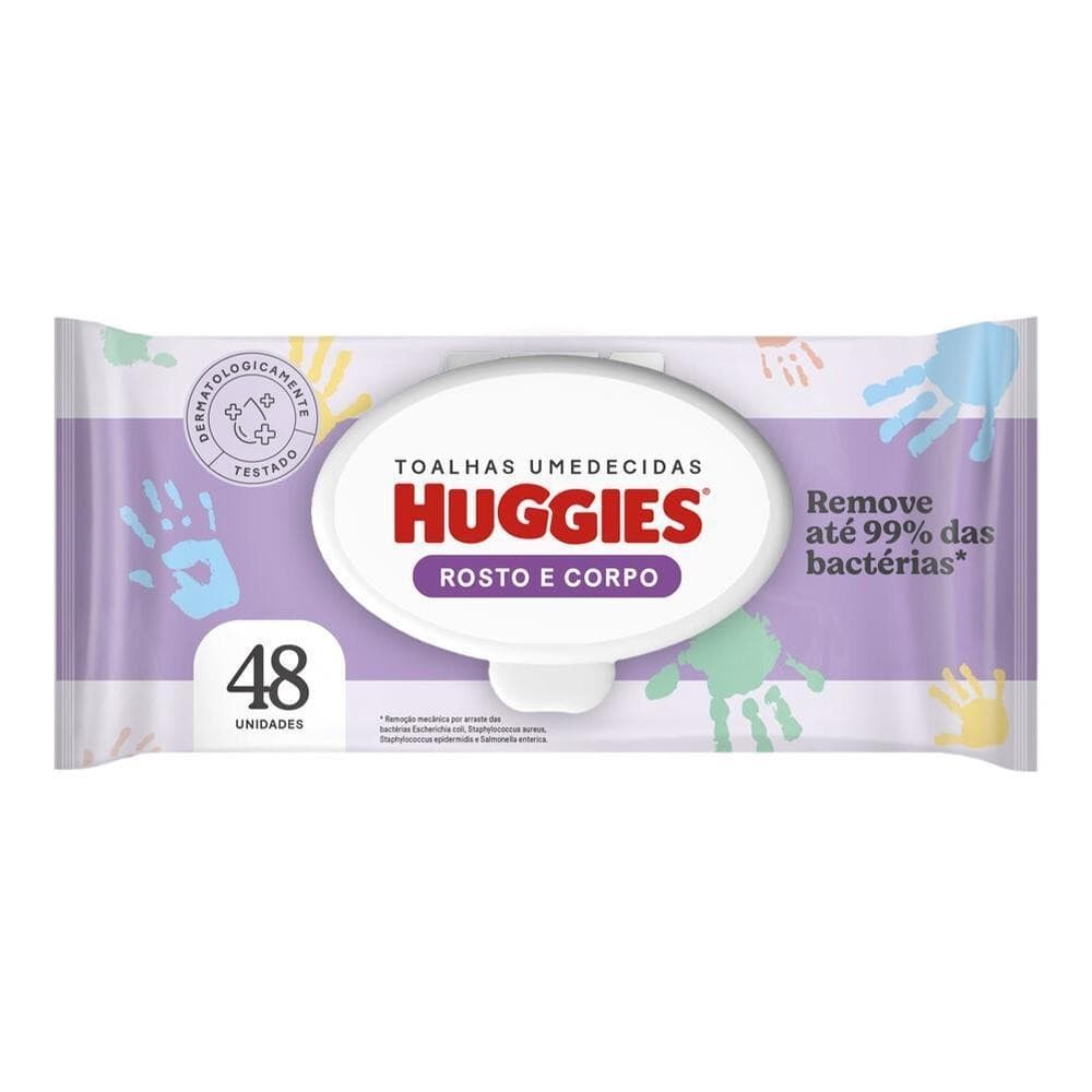 LENÇO UMEDECIDO HUGGIES ONE & DONE COM 48 UNIDADES