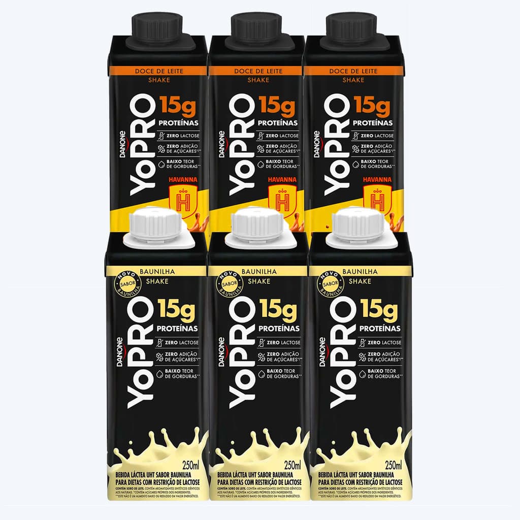 Kit 6x YOPRO Baunilha / Doce de Leite 15g de Proteínas 250ml