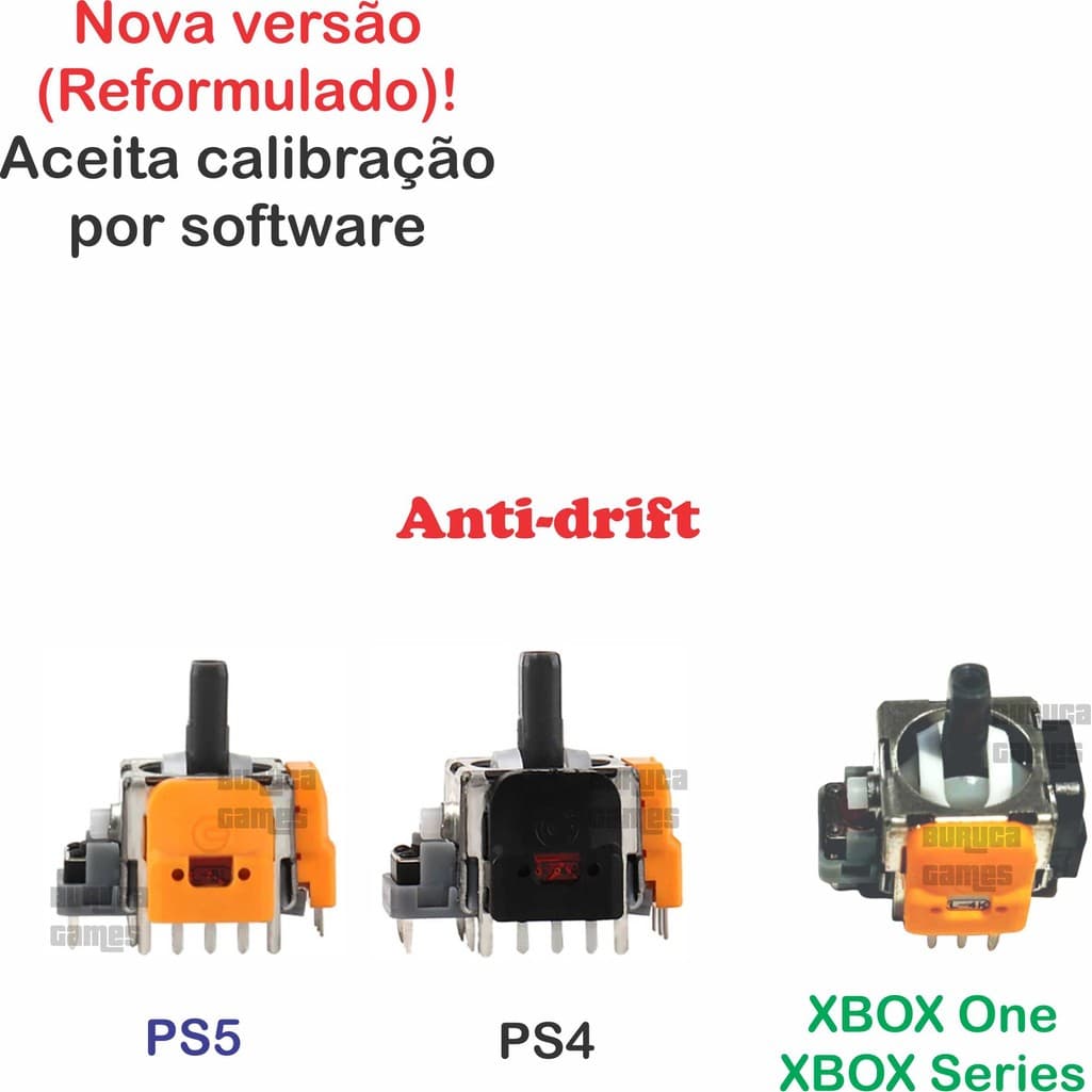 Botão Analógico 3D Magnético Hall Effect para controles de vídeo games