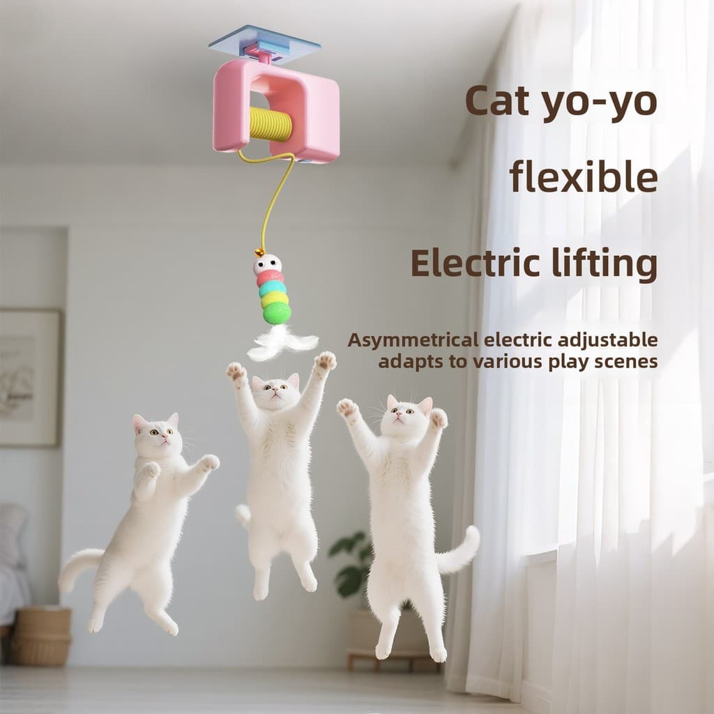 Gato de estimação elétrico inteligente pendurado porta brinquedo gato pendurado brinquedo auto-feliz alívio do tédio pro