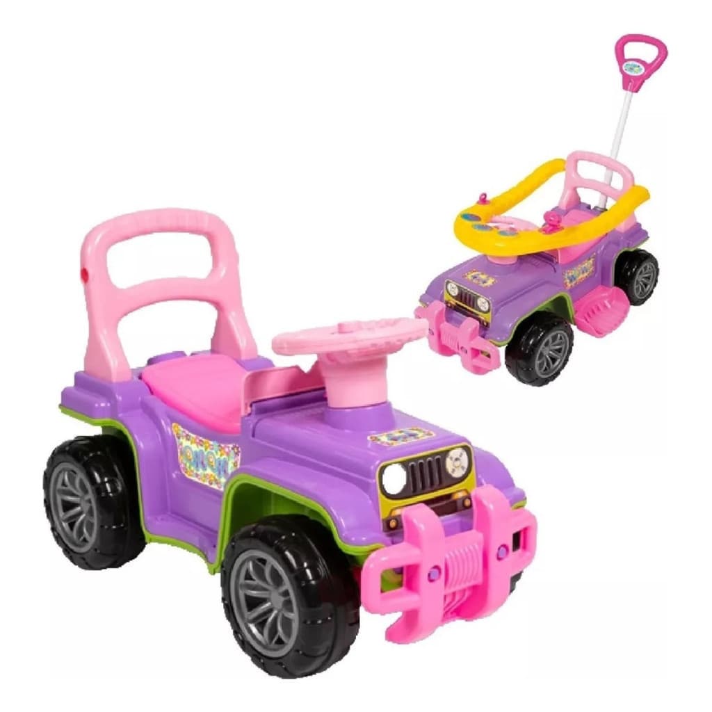Carrinho Empurrador Andador Infantil Bebê Quadríciclo Maral