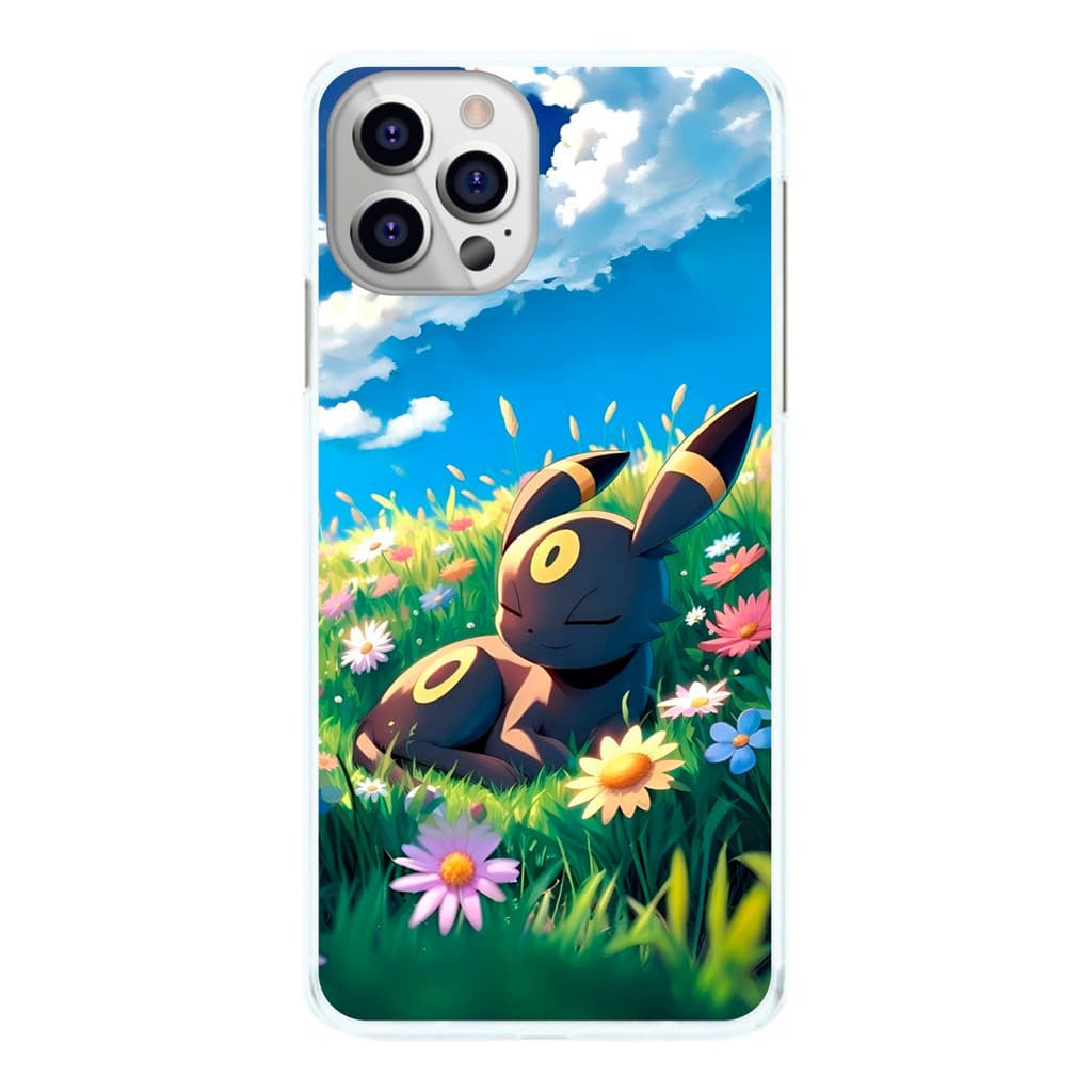Capinha Umbreon Sol Paisagem Verde Descanço Capa de Celular