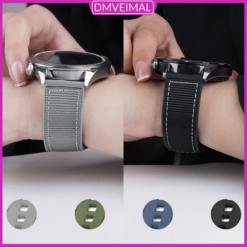 22mm Pulseira De Nylon Silicone Para Relógio Smartwatch Huawei Watch GT 6/5/4/3 Pro 46mm/Amazfit GTS Bip/Samsung Watch