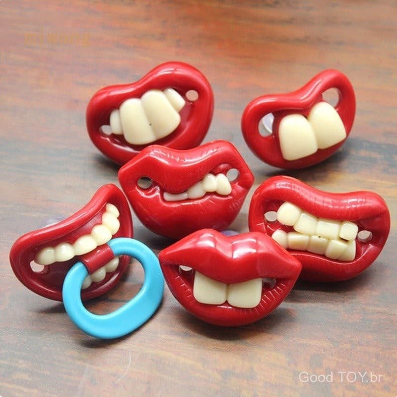 Bico Bebê Engraçado Chupeta Novidade Dentes Criança Tranqüilizante Alimento Festa Decoração Propriedade Brincadeira
