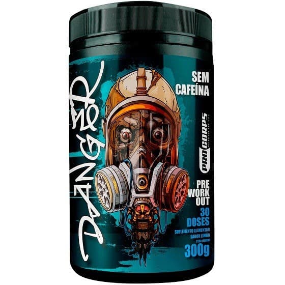 Pré-Treino Danger Noturno - Sem Cafeína - Pote 300g - Limão - Pro Corps