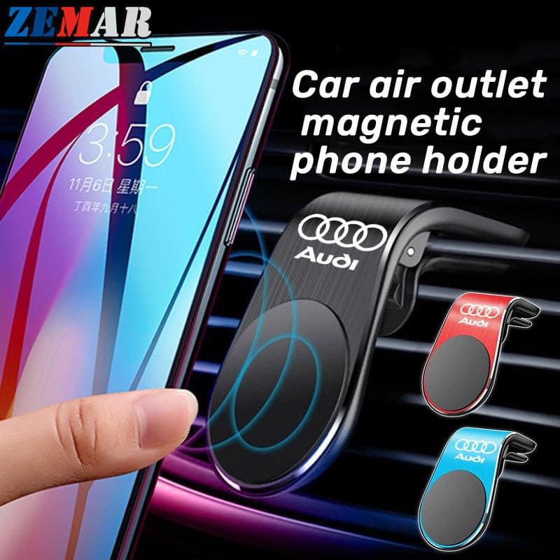 Suporte Magnético Para Carro Audi , Saída De Ar Celular , Antiderrapante De Navegação A3 8l A1 Q5 TT mk2 A5 A4 B7 B8 B5 A6 C7 C6 Q7 Q3 Q2 E-tron