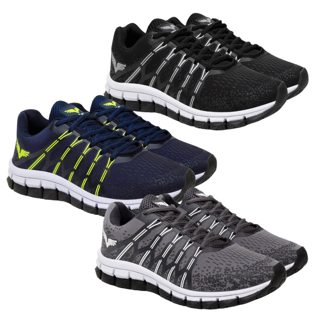 Kit 3 Pares Tenis Masculino Academia Confortavel Otimo Para Corrida Treino e Caminhada Calçado Exclusivo dia dos pais