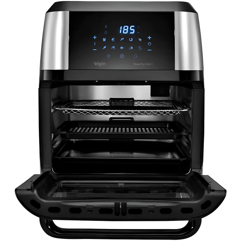 Fritadeira Eletrica Airfryer Elgin Oven Fry 4 Em 1 de 12Litros, 1800W 220V, Assa, Frita Sem Óleo, Desidrata e Reaquece