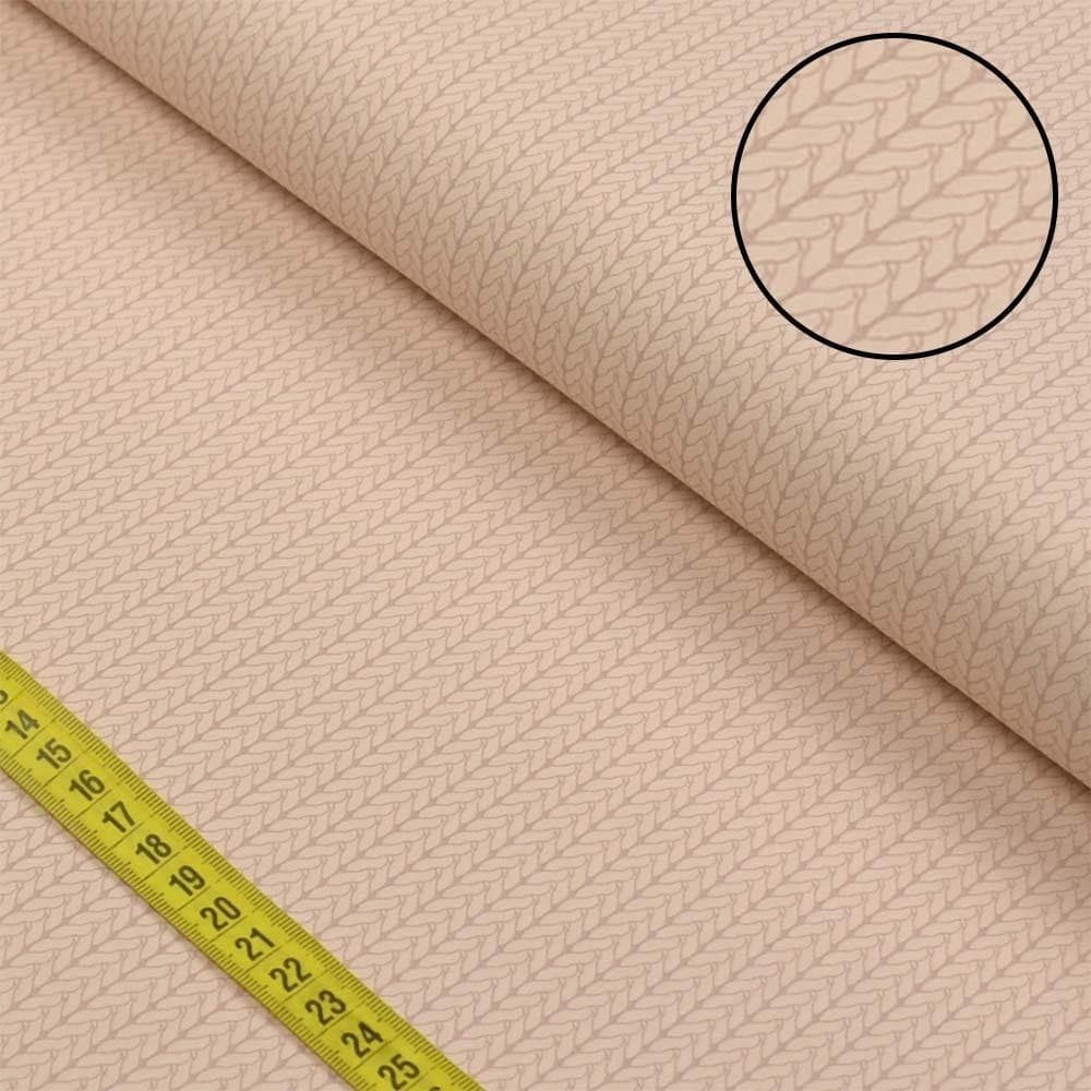 Tecido Estampado para Patchwork - Baby Basics: Tricô Básico Salmão (0,50x1,50)