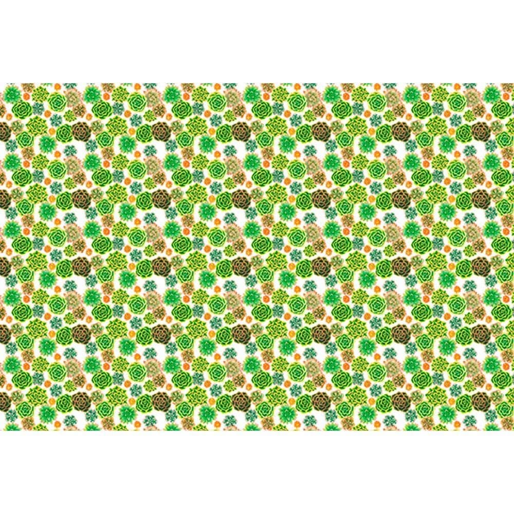 Tecido Estampado para Patchwork - Suculentas : Suculenta Fundo Branco (0,50x1,40)