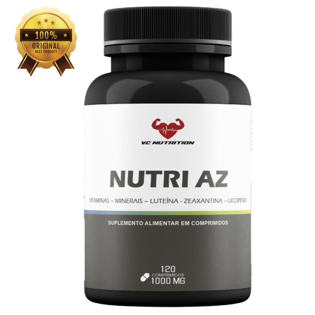 Multivitamínico A-Z 22 Vitaminas 120 Comprimidos 1000mg, Polivitamínico, Suplemento alimentar completo, minerais