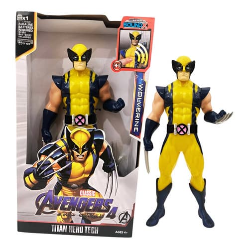 Boneco Wolverine Articulado 30 Cm Luz E Som Brinquedo X-men