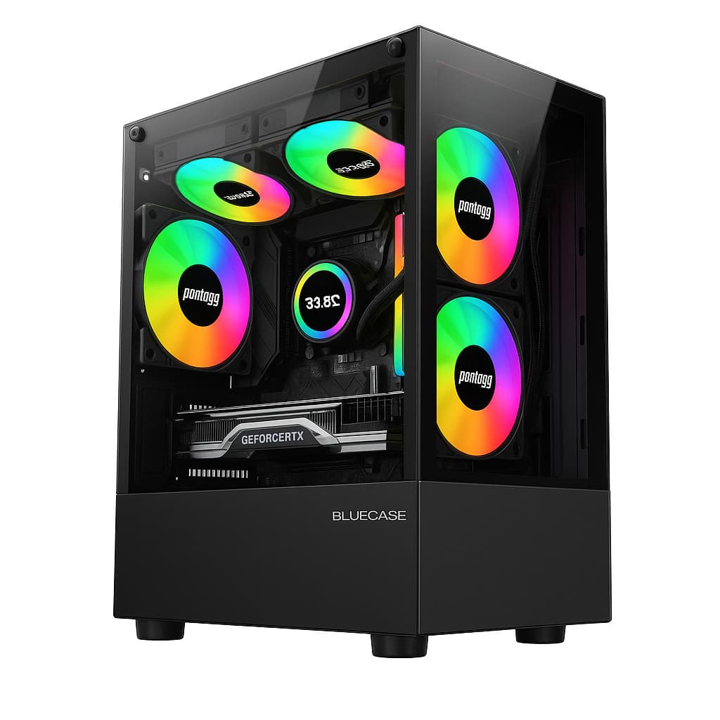 Gabinete Gamer Hit Preto com Fans RGB - Estilo Moderno e Alto Desempenho para Computador Gamer