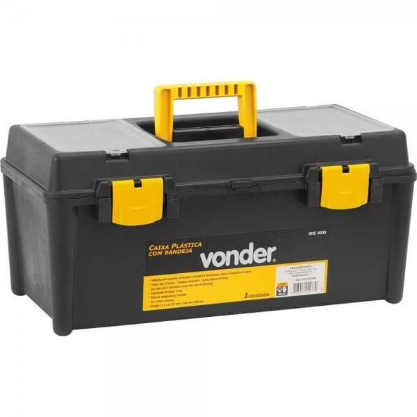 Caixa P/Ferramentas Plástica C/1 Bandeja VDC 4035 VONDER