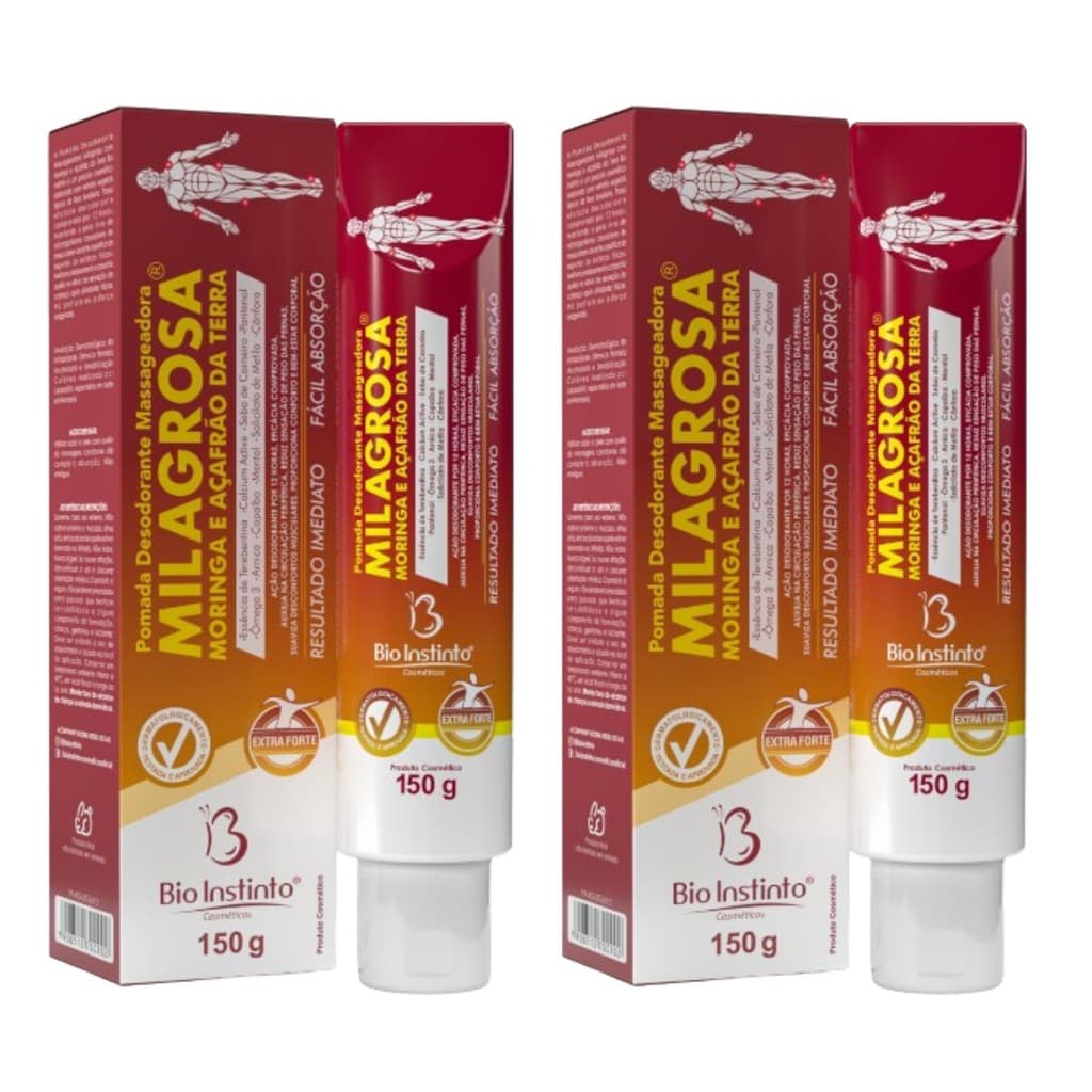 Kit 2 Pomada Massageadora Milagrosa 150G - Bio Instinto