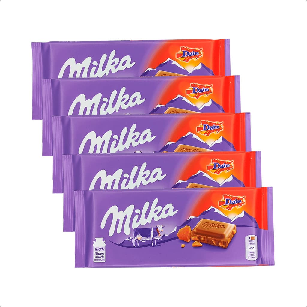 Kit 5 Chocolate Milka Daim Importado