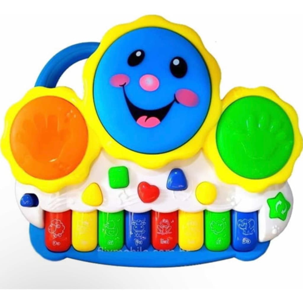 Brinquedo Piano Teclado Educativo Infantil Musical Drum Som