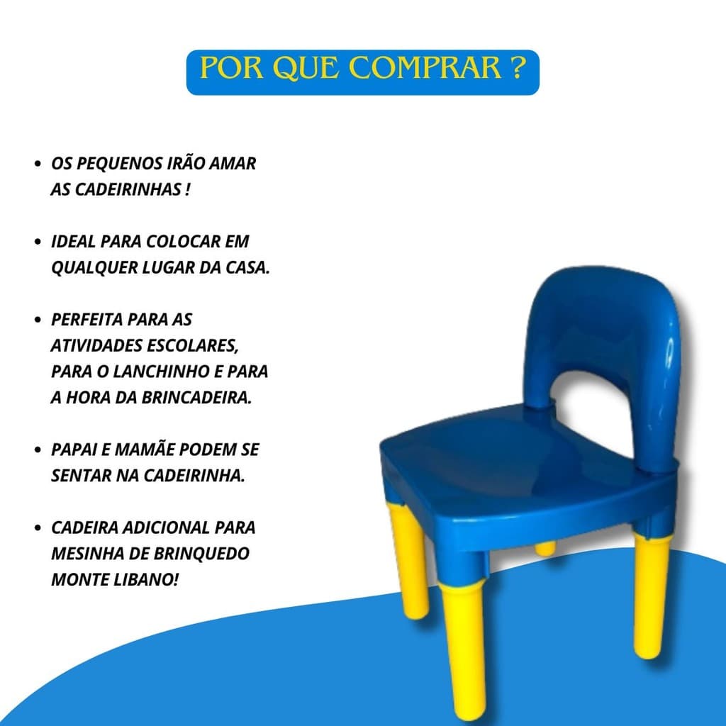 Cadeirinha desmontável avulsa para criança -  Monte libano