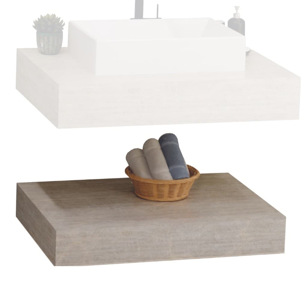 Prateleira Porcelanato Banheiro Travertino 62x40 Mellstone Nicho Suporte Parede Lavabo Decorativa