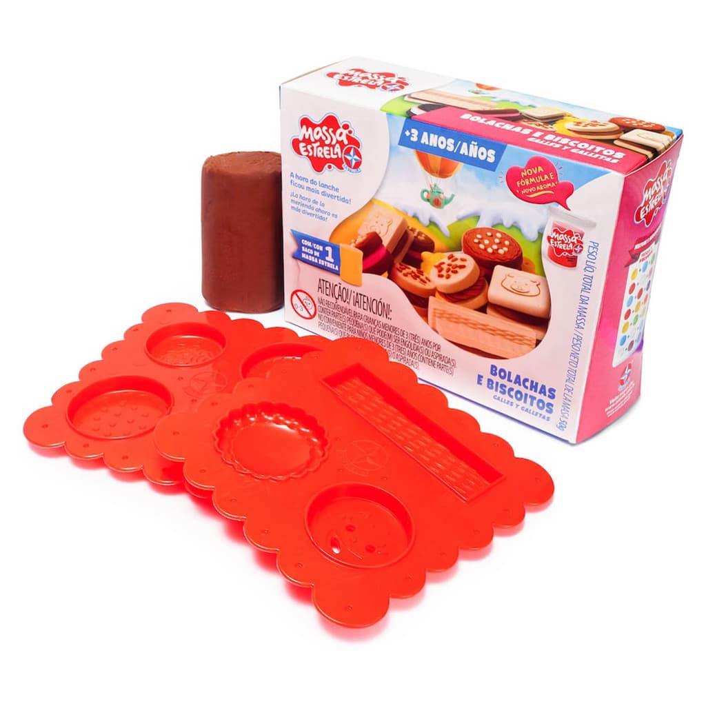 Massinha de Modelar Kit Bolachas Biscoitos Estrela Oficial