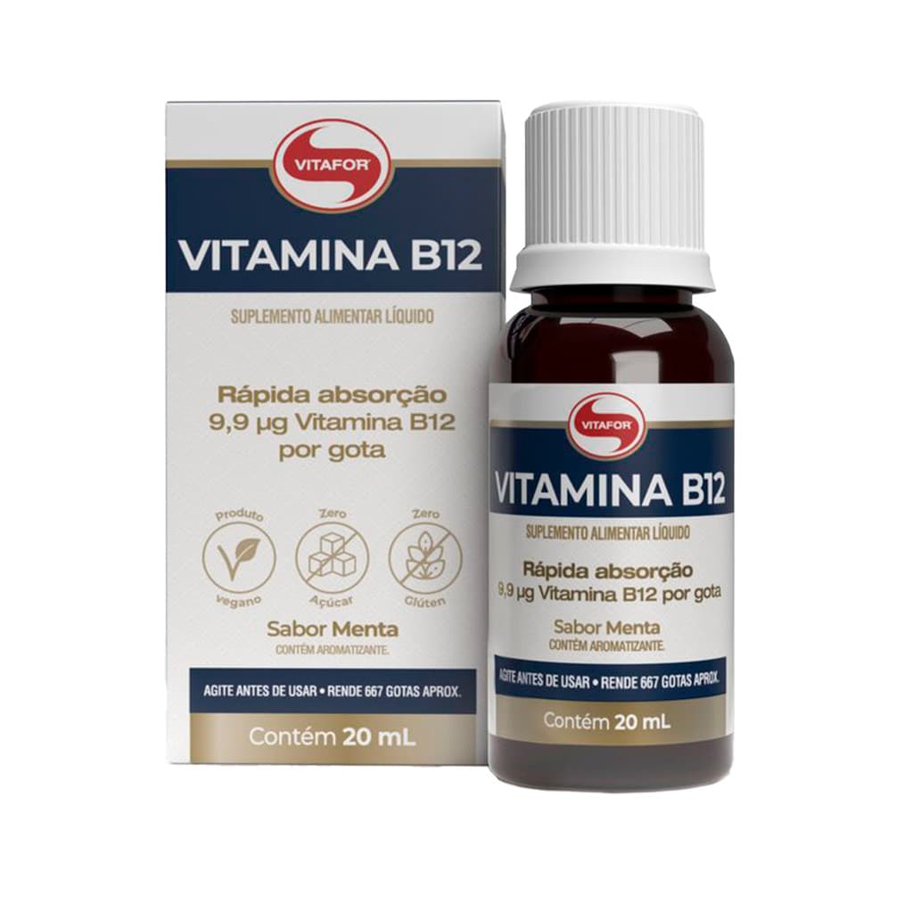 Vitamina B12 Metilcobalamina de Menta 20ml - Vitafor