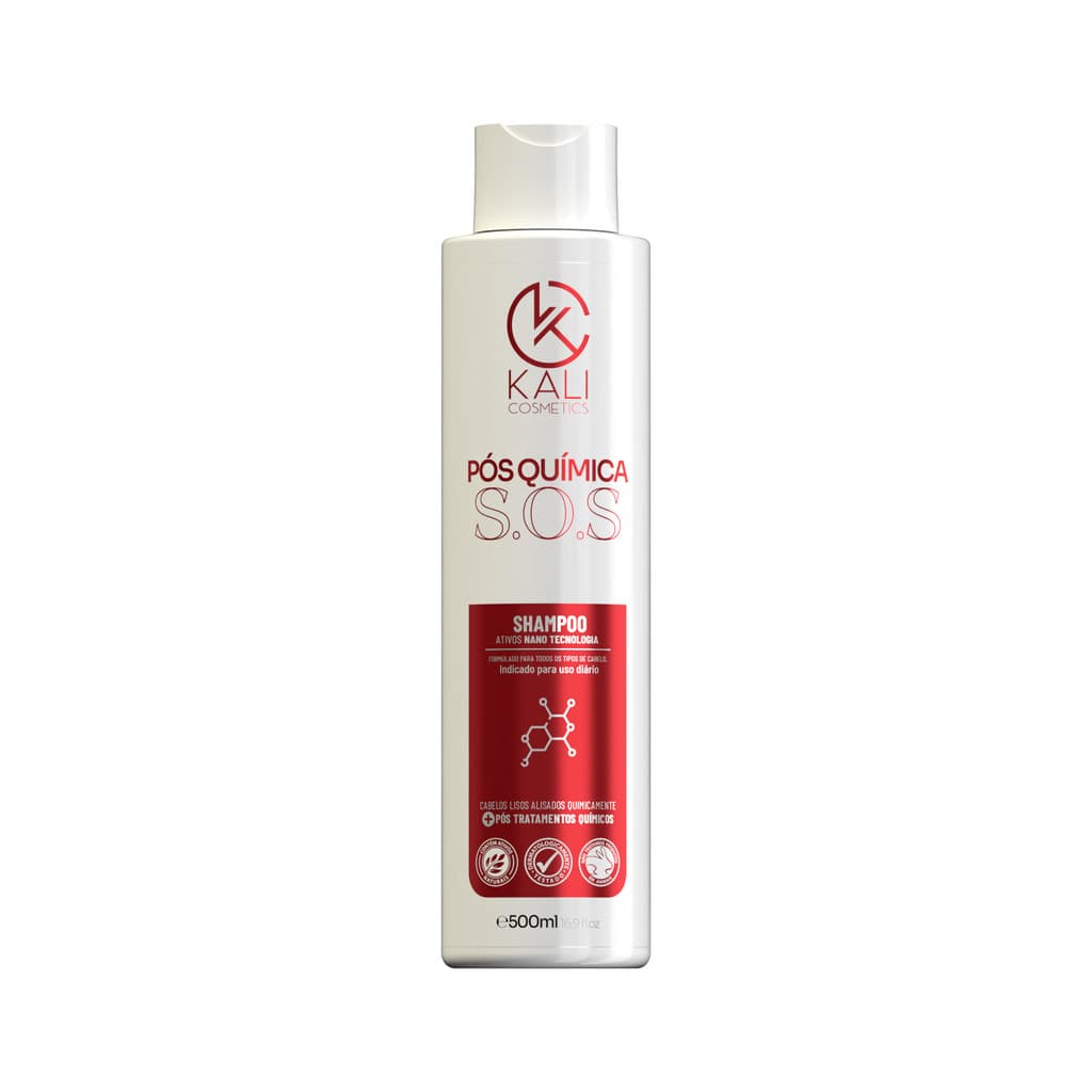 Shampoo Hidratante SOS 500ml Pós Química Kali Cosmetics Uso Diário