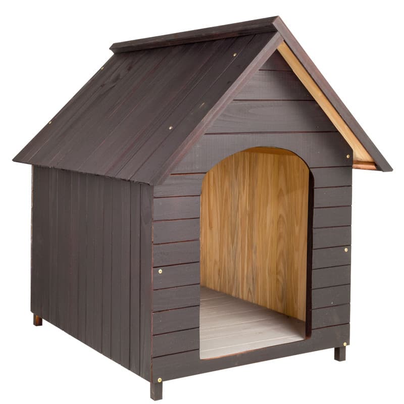 Casa Casinha De Cachorro em Madeira Pintada Gigante N6 Cor Tabaco