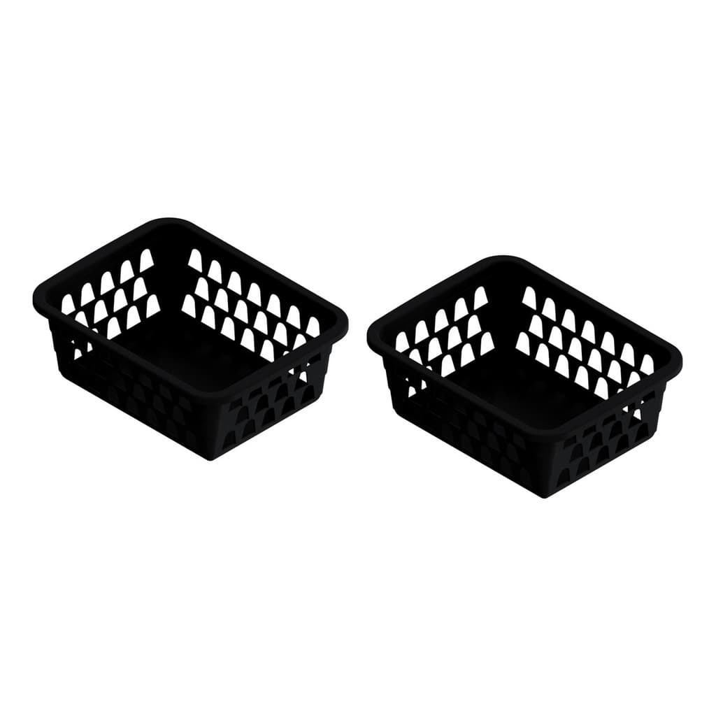 Kit 02 Cesto Organizador Multiuso Lavanderia Banheiro Preto