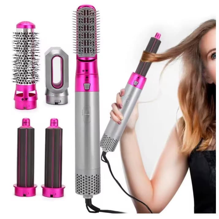 Escova 5 em 1 Secador, Pente, Modelador, Aumenta volume Profissional 110V unibom