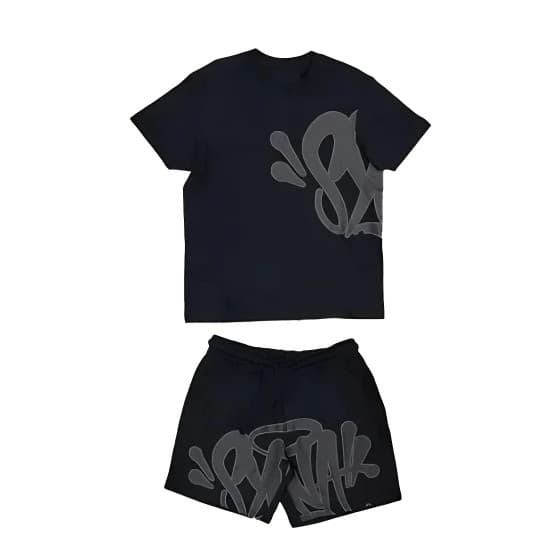 Conjunto Camiseta e Bermuda Moletom Y2k Alternativo Syna World Streetwear Moda Gringa Trap Hip Hop