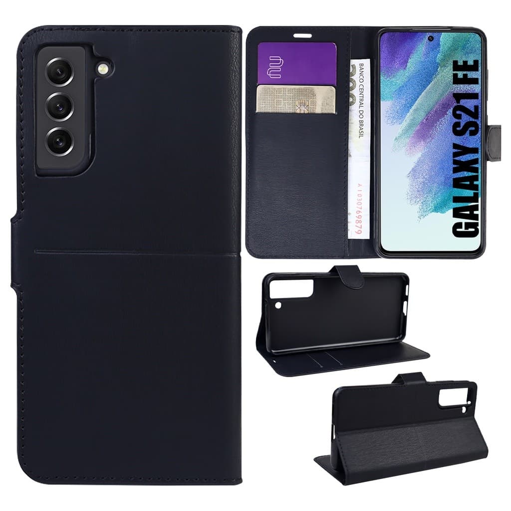 Capinha Capa De Celular Carteira Samsung para Samsung Galaxy S21 FE G990 Porta Cartão e Dinheiro