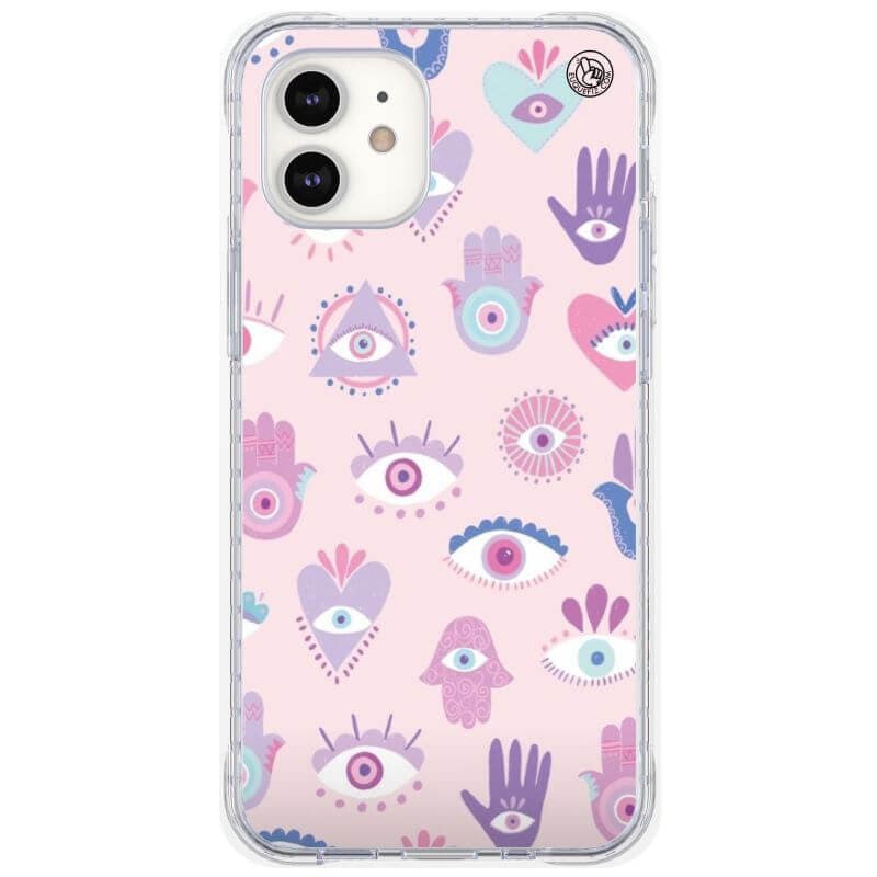 Capinha de Celular Duplo Amuleto Mão Fátima Hamsã Olho Grego - Diversos Celulares