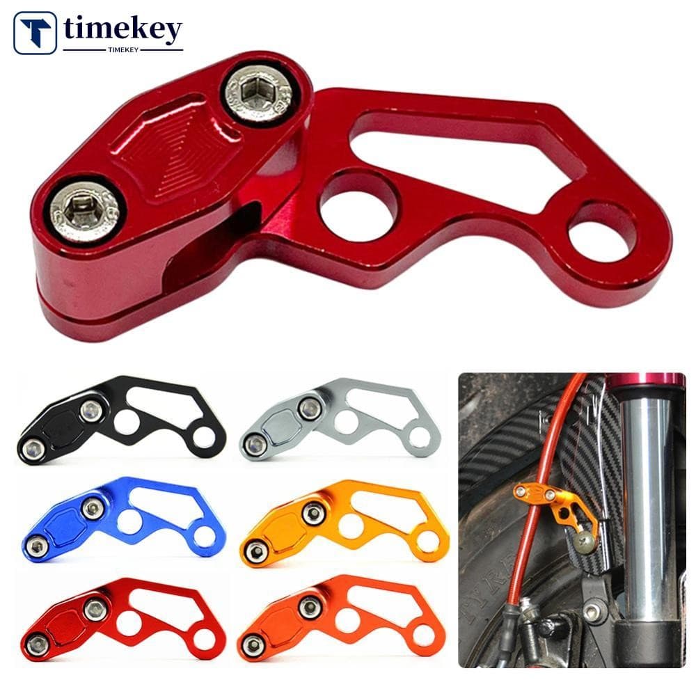 TIMEKEY 1Pc Universal CNC Motocicleta Clipe De Mangueira Freio Modificado Óleo Linha Braçadeira Protetor Liga Alumínio