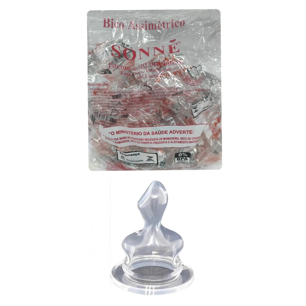Bico De Mamadeira Silicone Anatômico Pacote 10 Unidades Marca Sonne