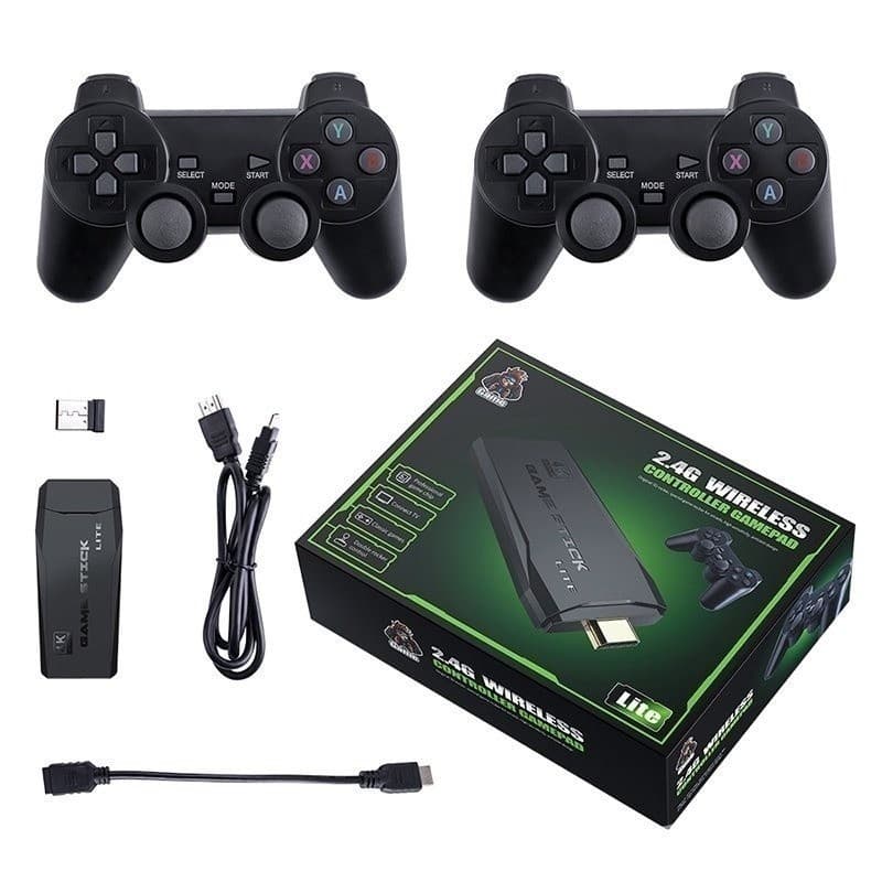 Videogame Stick 10mil 2 Controles Sem Fio Console Portatil Jogos Retro Antigo /A cor será enviada aleatoriamente Alex