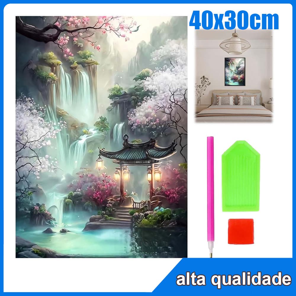 40x30cm país das fadas Quadrado Pintura Diamante 5D Pintura de Diamante Pintura Com Diamante A Óleo 5D DIY Decorativa