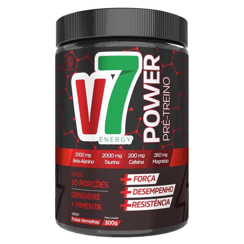 Pré Treino V7 Power 300g Frutas Vermelhas