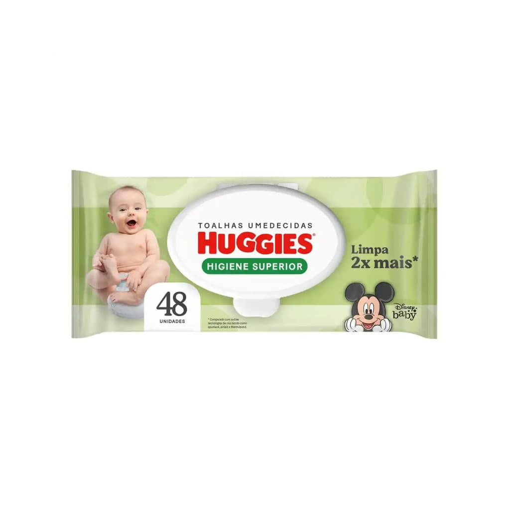 Lenço Umedecido Disney Higiene Superior c/ 48 unid - Huggies