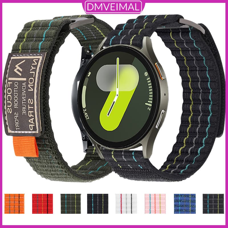 Pulseira De Nailon 22mm 20mm Para Relógio Smartwatch Samsung Galaxy Watch 7/Amazfit GTS 4 Mini/Bip/Garmin/Xiaomi/Redmi