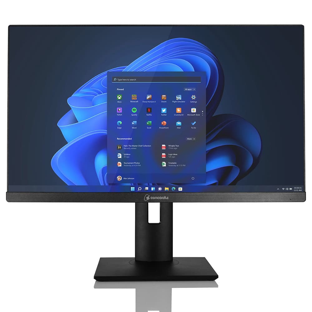 Computador All In One Concórdia Core i5 12400 8GB DDR4 SSD 256GB 23.8''Full Hd Webcam WiFi Preto